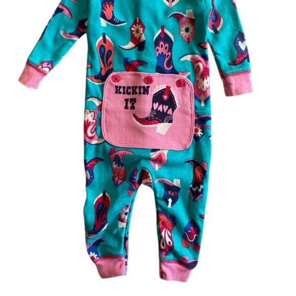 Little Blue House Hatley Cowgirl Boots Footless Onepiece 3-6 Months - Picture 9 of 9